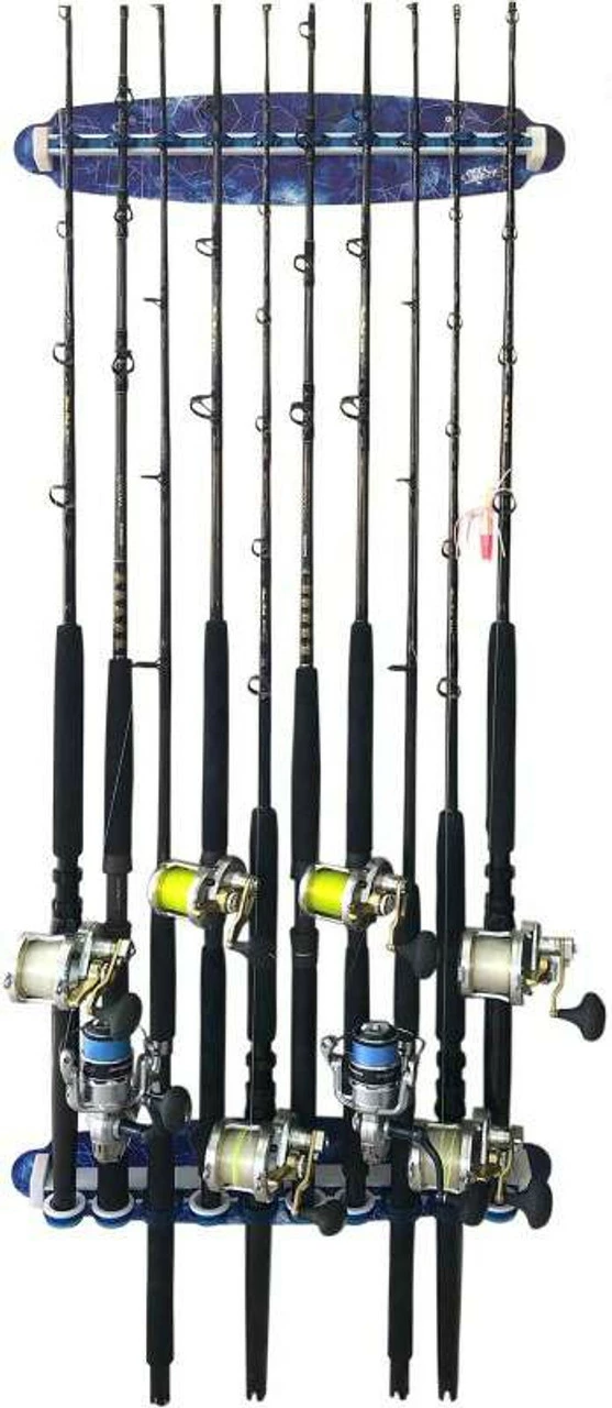 Reel Salty Waterproof 10 Fishing Rod Wall/Ceiling Storage Rack 1 Reel Salty Waterproof 10 Fishing Rod Wall/Ceiling Storage Rack