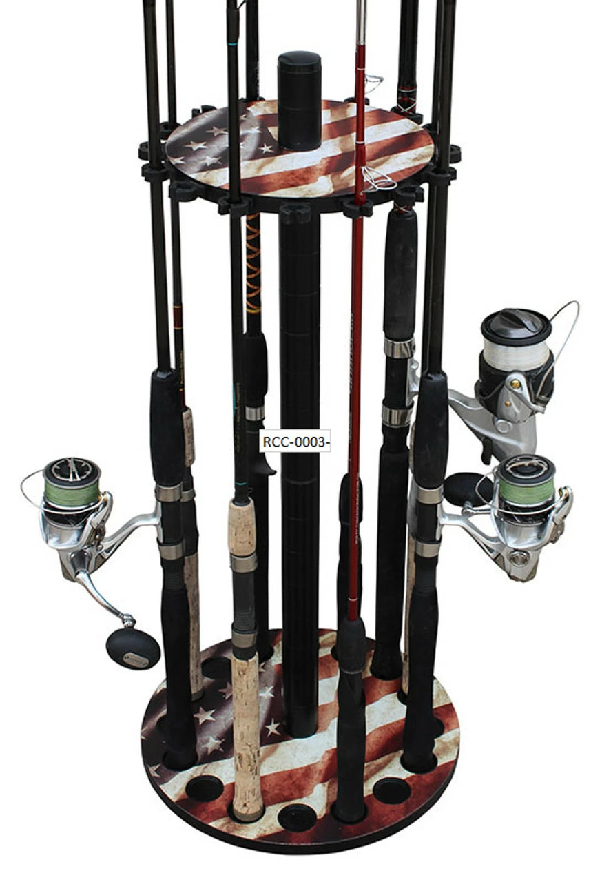 Rush Creek Creations 16 Rod Round Storage Floor Racks 1 Rush Creek Creations 16 Rod Round Storage Floor Racks