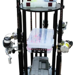 Rush Creek Creations 17 Rod Round Spinning Storage Rack