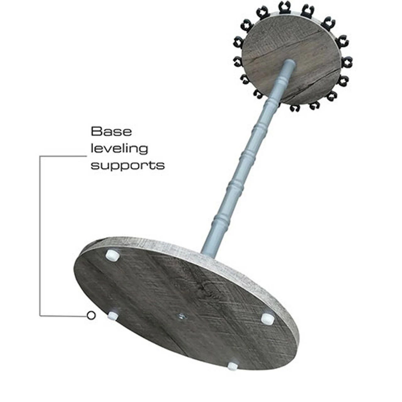 Rush Creek Creations 16 Rod Round Storage Floor Rack - Barn Wood 7 Rush Creek Creations 16 Rod Round Storage Floor Rack - Barn Wood - Image 7