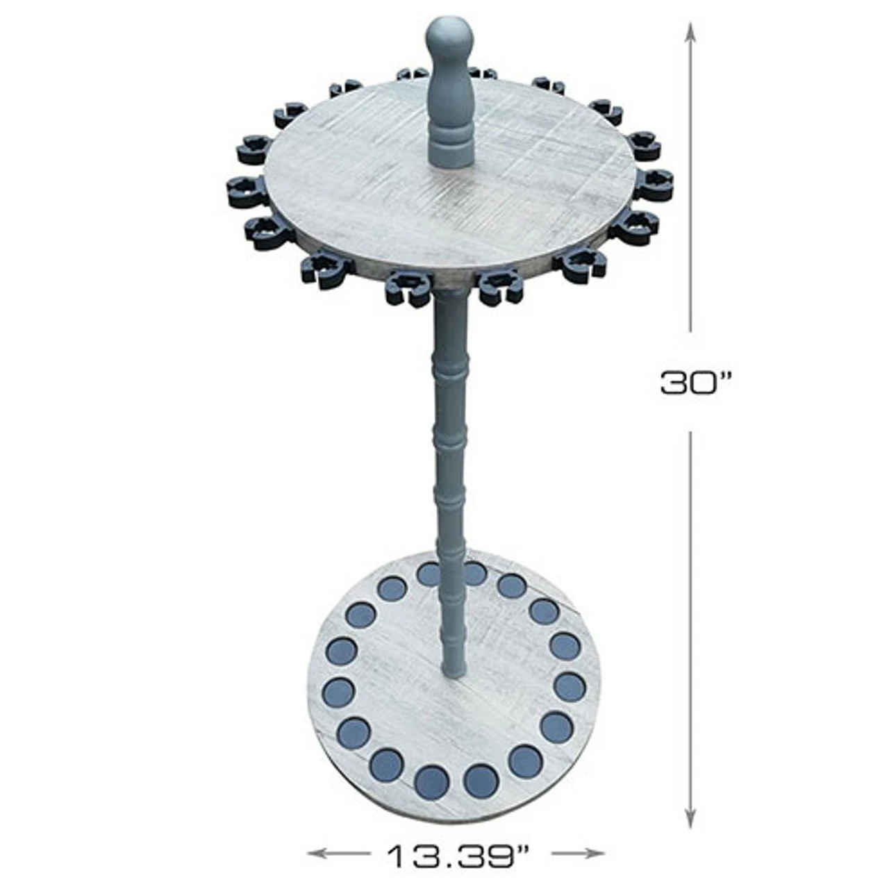 Rush Creek Creations 16 Rod Round Storage Floor Rack - Barn Wood 2 Rush Creek Creations 16 Rod Round Storage Floor Rack - Barn Wood - Image 2