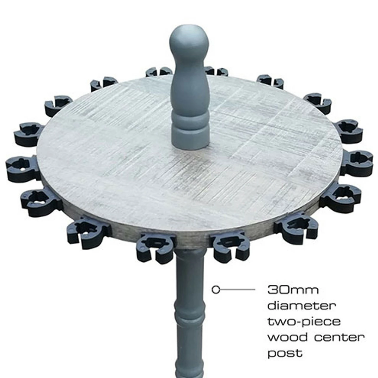 Rush Creek Creations 16 Rod Round Storage Floor Rack - Barn Wood 4 Rush Creek Creations 16 Rod Round Storage Floor Rack - Barn Wood - Image 4