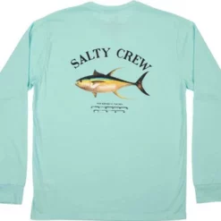 Salty Crew Ahi Mount Long Sleeve Tech T-Shirt - Sea Foam - X-Large