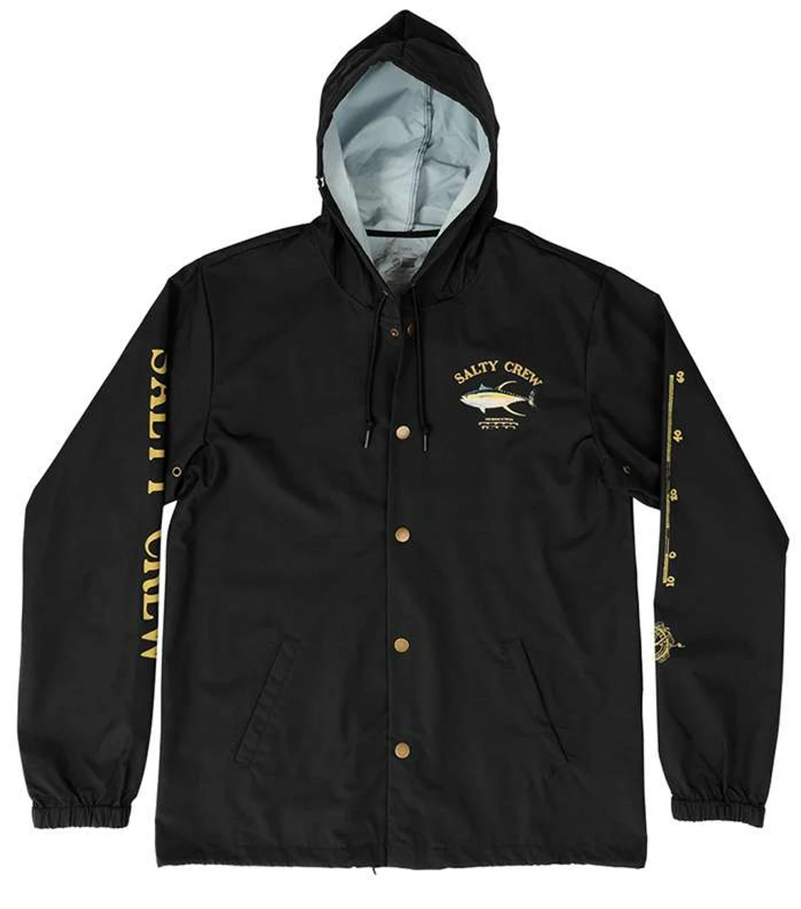 Salty Crew Ahi Mount Snap Jacket - Black - Medium 1 Salty Crew Ahi Mount Snap Jacket - Black - Medium