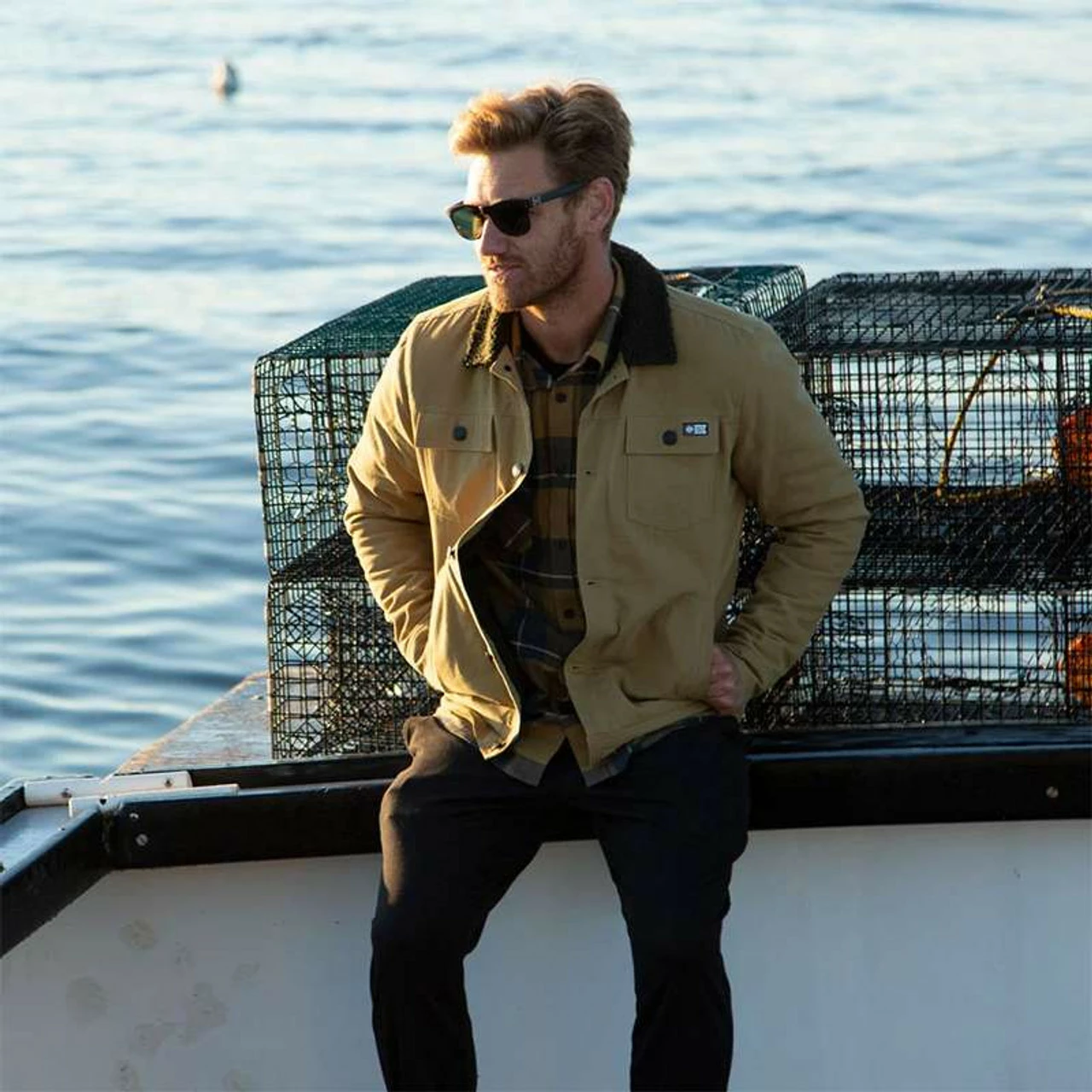 Salty Crew Bait Barge Jacket - Workwear Brown 2 Salty Crew Bait Barge Jacket - Workwear Brown - Image 2