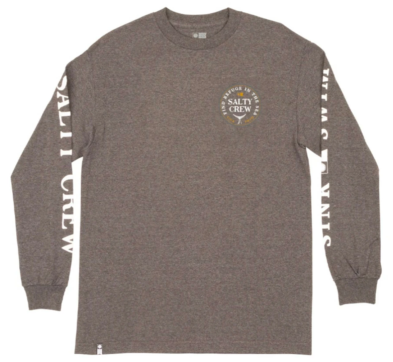 Salty Crew Fathom Standard Long Sleeve T-Shirt - Charcoal Heather 2 Salty Crew Fathom Standard Long Sleeve T-Shirt - Charcoal Heather - Image 2