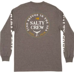 Salty Crew Fathom Standard Long Sleeve T-Shirt - Charcoal Heather