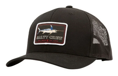Salty Crew Flat Bill Retro Trucker Hat - Black 1 Salty Crew Flat Bill Retro Trucker Hat - Black