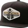 Salty Crew High Tail 5 Panel Hat - Black