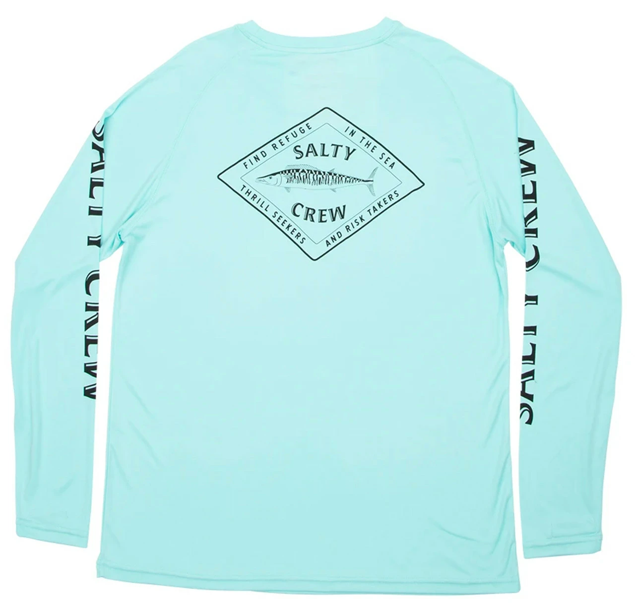 Salty Crew Hotwire Pinnacle Raglan Shirt - Aqua 2 Salty Crew Hotwire Pinnacle Raglan Shirt - Aqua - Image 2