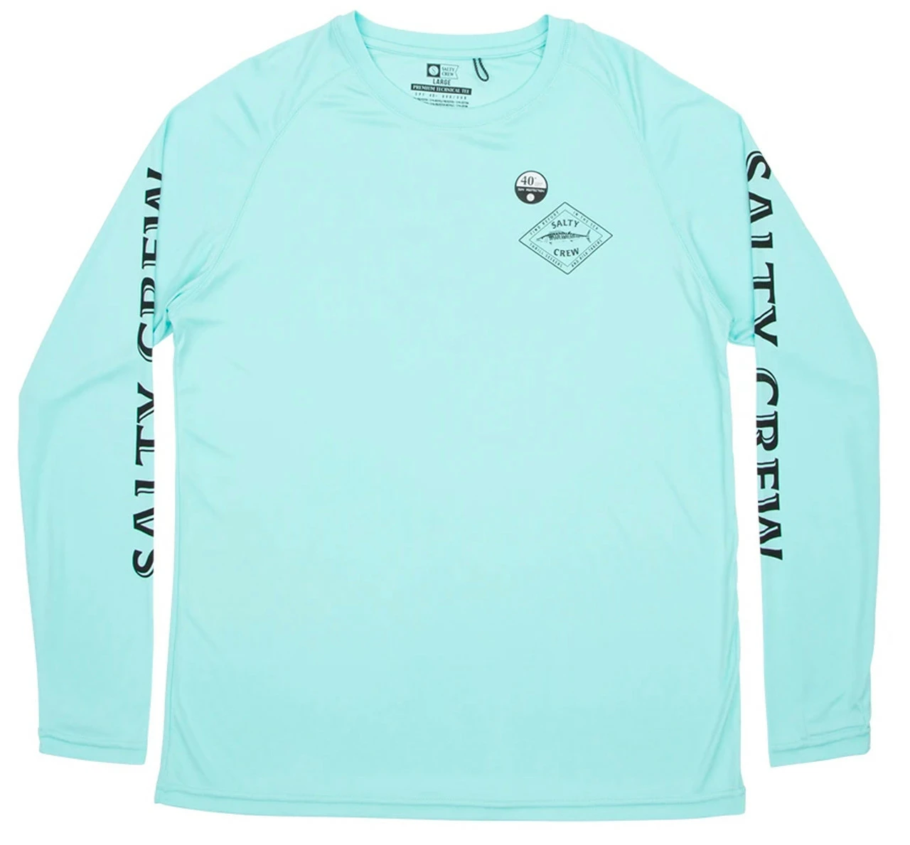 Salty Crew Hotwire Pinnacle Raglan Shirt - Aqua 1 Salty Crew Hotwire Pinnacle Raglan Shirt - Aqua