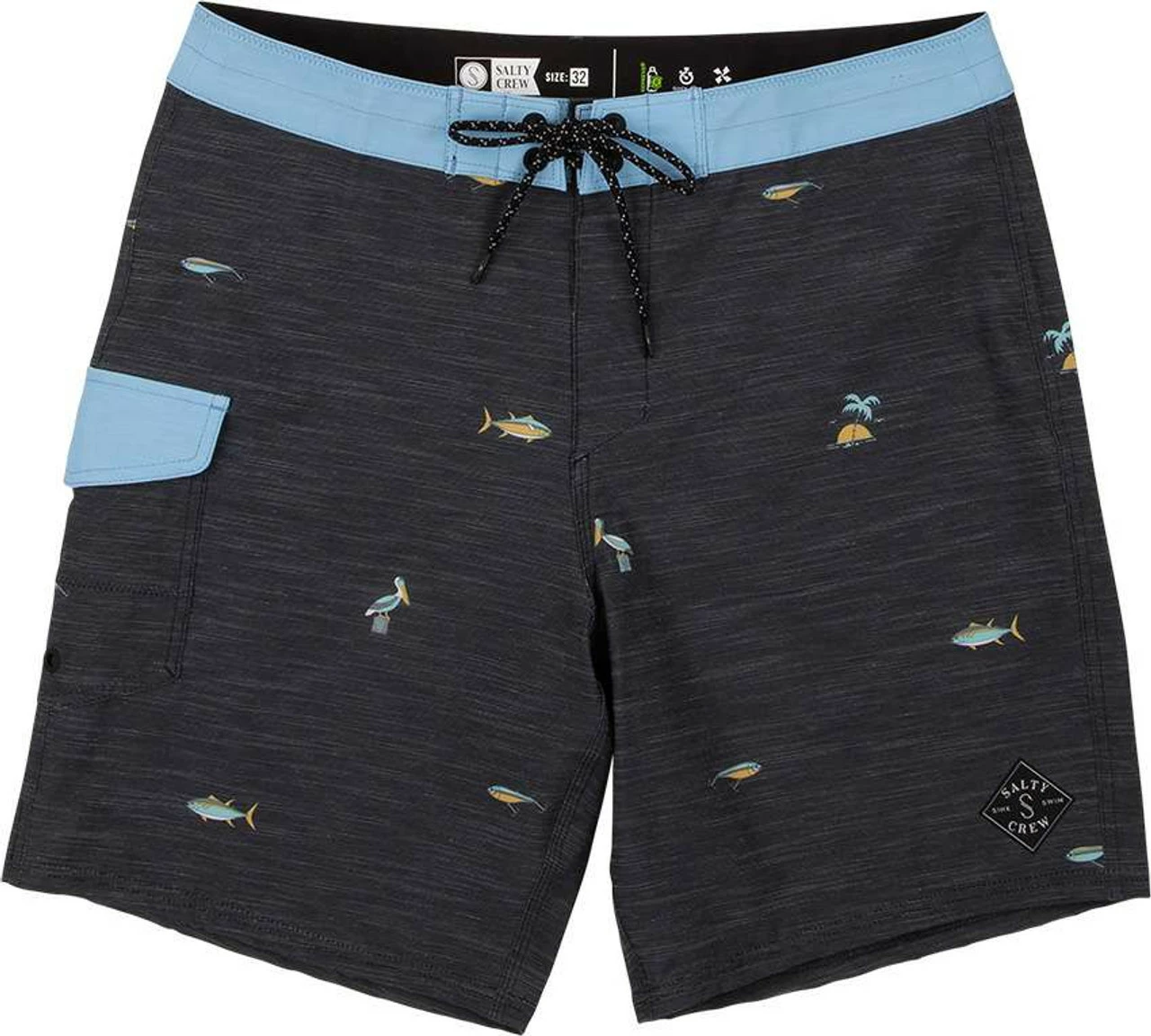 Salty Crew Lures Boardshort - Black 1 Salty Crew Lures Boardshort - Black