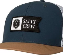 Salty Crew Pinnacle 2 Retro Trucker Hat - Indigo/Tan