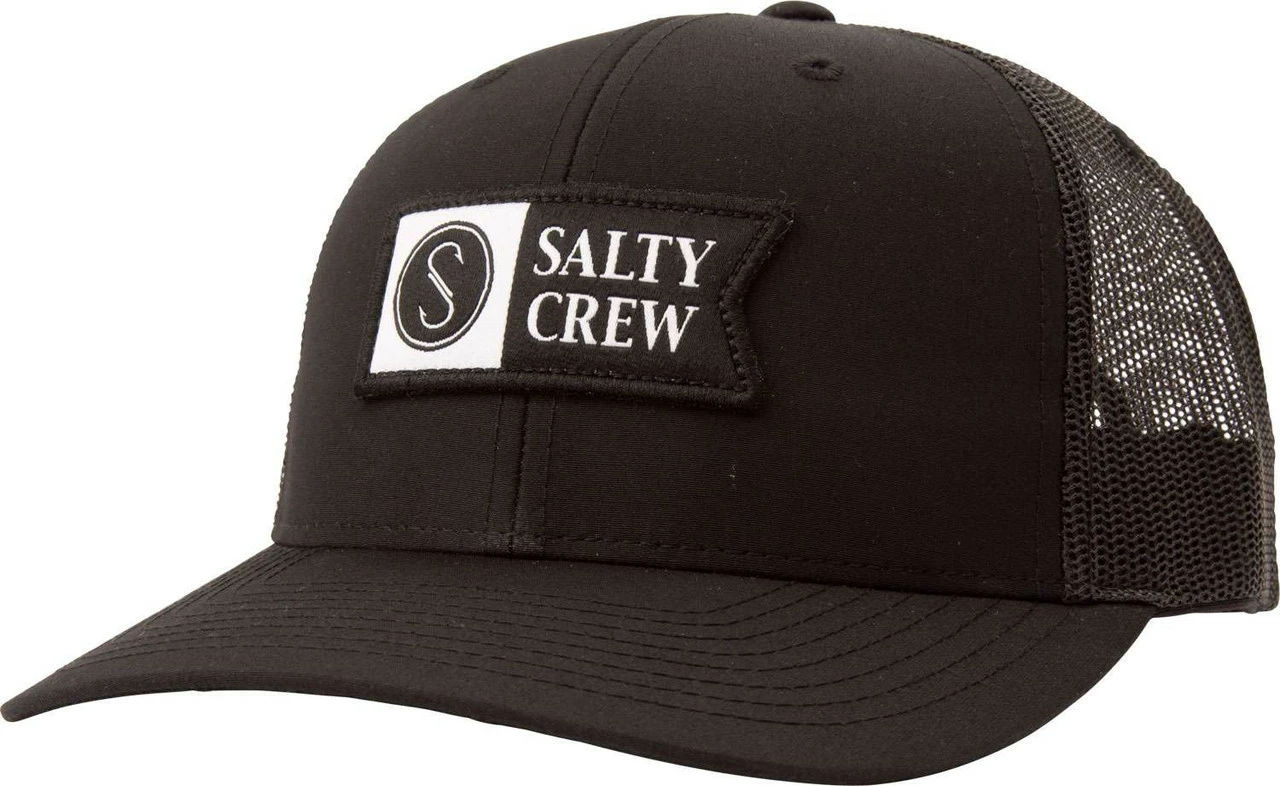 Salty Crew Pinnacle Retro Trucker Hat - Black/White 1 Salty Crew Pinnacle Retro Trucker Hat - Black/White