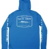 Salty Crew Stealth Hood Sunshirt - Royal - Large