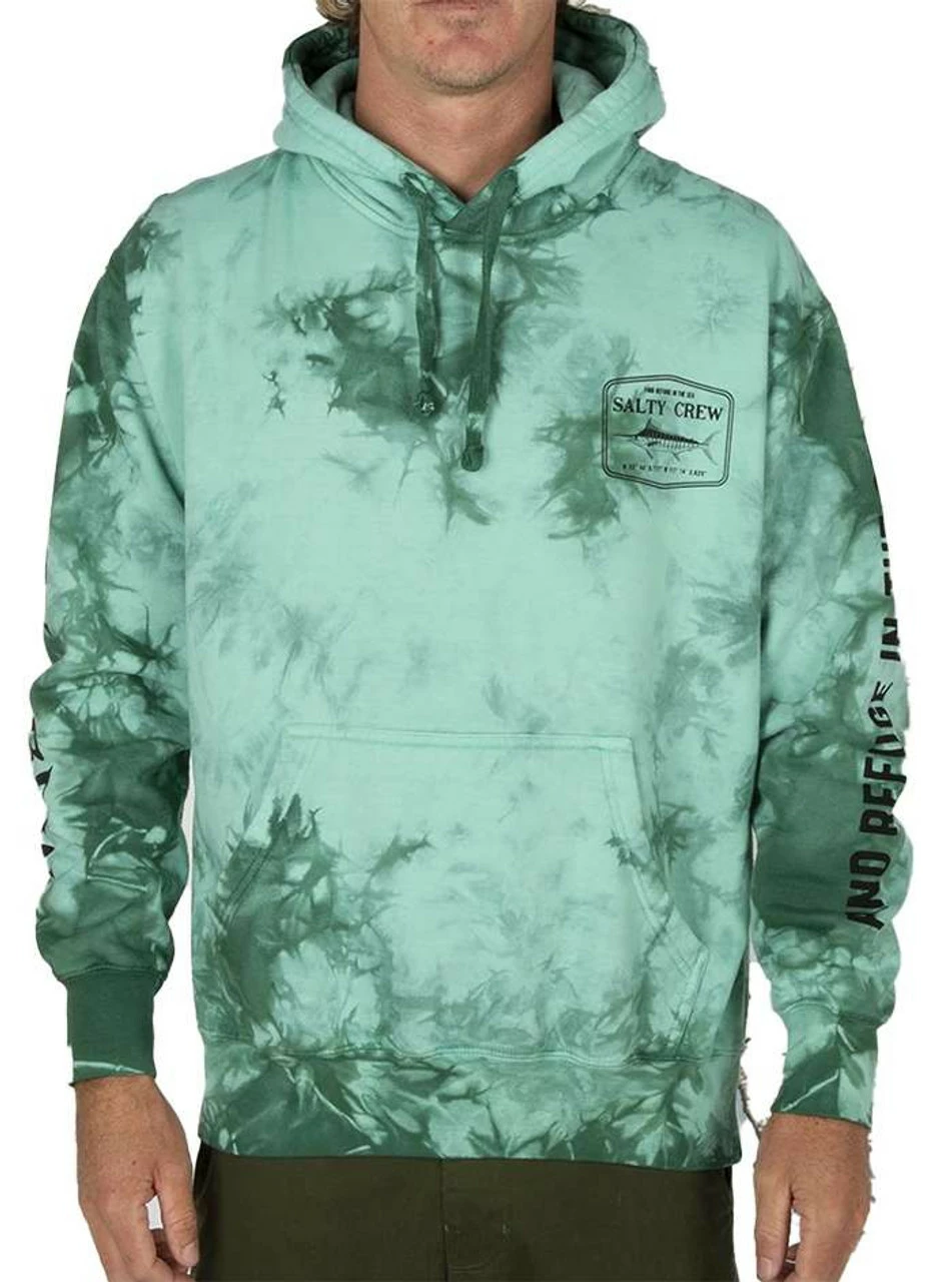Salty Crew Stealth Tie Dye Fleece - Sea Foam - Medium 1 Salty Crew Stealth Tie Dye Fleece - Sea Foam - Medium