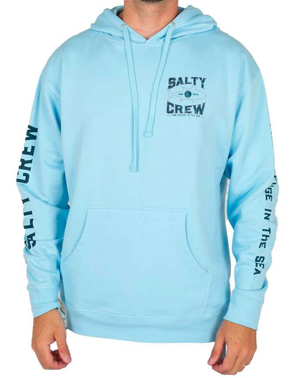 Salty Crew Tight Lines Fleece - Light Blue 2 Salty Crew Tight Lines Fleece - Light Blue - Image 2