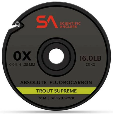 Scientific Anglers Absolute Fluorocarbon Trout Supreme Tippet 30m - 4X 1 Scientific Anglers Absolute Fluorocarbon Trout Supreme Tippet 30m - 4X