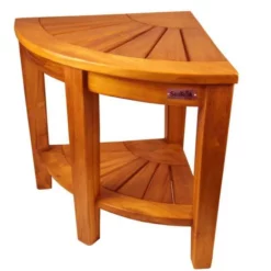 SeaTeak 60025 Shower And Spa Corner Seat - Oiled Finish