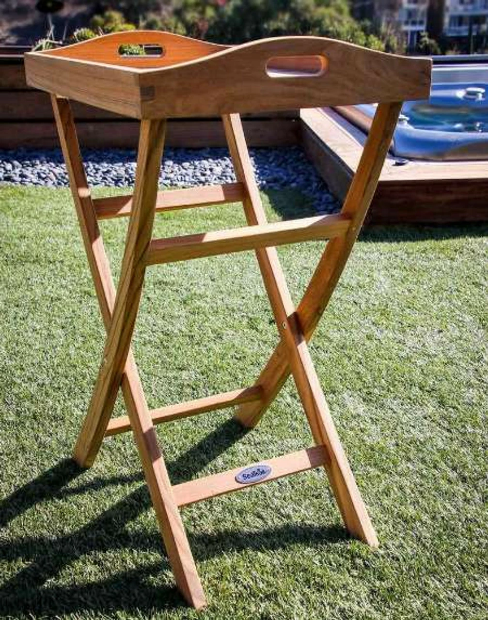 SeaTeak 60032 Folding Serving Tray With Legs 2 SeaTeak 60032 Folding Serving Tray With Legs - Image 2
