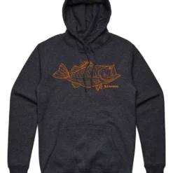 Simms Bass Line Hoody - Charcoal Heather