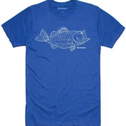 Simms Bass Line T-Shirt - Royal Heather - Medium