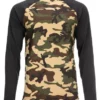 Simms Lightweight Base Layer Top - Woodland Camo - Small