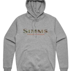 Simms Logo Hoody - Grey Heather