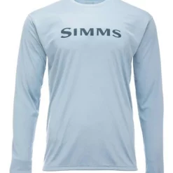 Simms Long Sleeve Tech Tee - Steel Blue - Medium