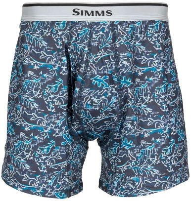 Simms Mens Boxers - Fish Grass - X-Large 1 Simms Mens Boxers - Fish Grass - X-Large