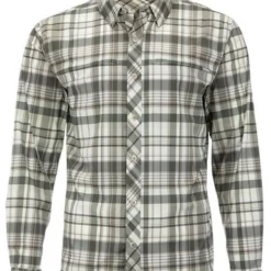 Simms Stone Cold Long Sleeve Shirt - Sage Madras Plaid - Medium