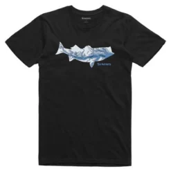 Simms Striper Bay Fill T-Shirt - Black - Large