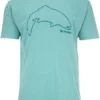 Simms Trout Outline T-Shirt - Oil Blue Heather - Large
