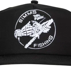 Simms Unstructured Flat Brim Cap - Black