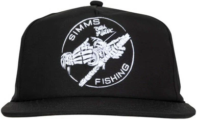 Simms Unstructured Flat Brim Cap - Black 1 Simms Unstructured Flat Brim Cap - Black