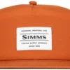 Simms Unstructured Flat Brim Cap - Simms Orange