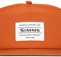 Simms Unstructured Flat Brim Cap - Simms Orange