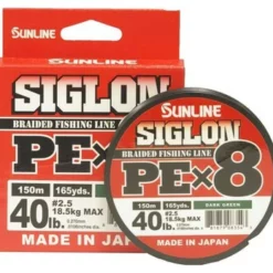 Sunline Siglon PEx8 Braided Line - Dark Green 40lb