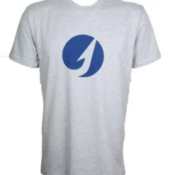 TackleDirect Blue Hook Logo SS T-Shirt - Heather Gray - Size Medium