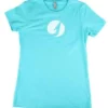 TackleDirect Hook Logo Womens T-Shirt - Tahiti Blue - Size X-Small