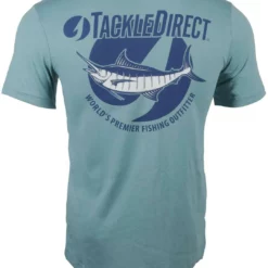 TackleDirect Marlin Short Sleeve T-Shirt - Heather Ocean Blue - Large