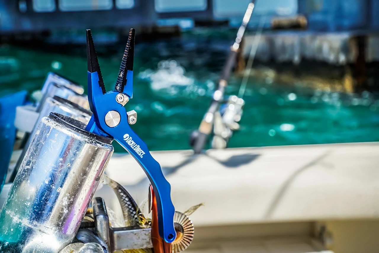 TackleDirect TDPL75BL 7.5in Custom Aluminum Offshore Plier Blue 2 TackleDirect TDPL75BL 7.5in Custom Aluminum Offshore Plier Blue - Image 2