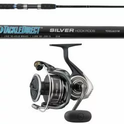 TackleDirect Silver Hook/Daiwa BGMQ6000D-H BG MQ Spinning Combo