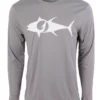 TackleDirect Tuna Logo Mens Performance LS Shirt - Graphite - Medium