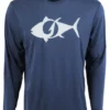 TackleDirect Tuna Logo Mens Performance LS Shirt - Navy - 3X-Large