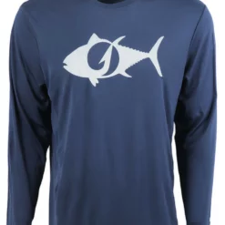 TackleDirect Tuna Logo Mens Performance LS Shirt - Navy - 3X-Large