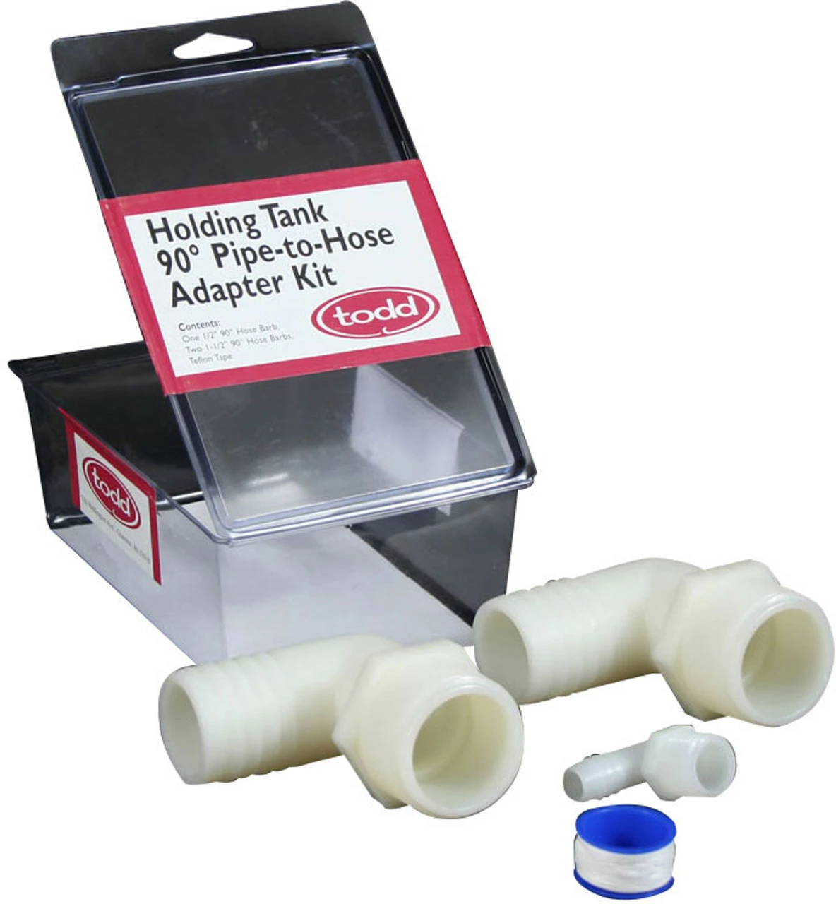 Todd 93-2221 Holding Tank 90 Degree Pipe-to-Hose Adaptor Kit 1 Todd 93-2221 Holding Tank 90 Degree Pipe-to-Hose Adaptor Kit