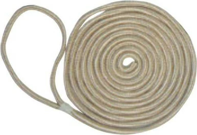 Unicord Double Braid Nylon Dock Line - 3/8 In. X 20 Ft. - Gold & White 1 Unicord Double Braid Nylon Dock Line - 3/8 In. X 20 Ft. - Gold & White
