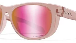 Wiley X WX Weekender Sunglasses - Crystal Blush Frame/Rose Gold Mirror