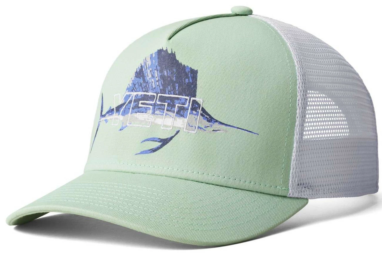 Yeti Sailfish Badge Trucker Hat - Ice Blue 1 Yeti Sailfish Badge Trucker Hat - Ice Blue